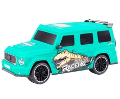 Lean Toys Nuotoliniu būdu valdoma mašina RC Car with Dinosaur, žalia