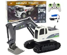 Lean Toys Nuotoliniu būdu valdomas ekskavatorius Heavy Truck 1:24 su šviesomis ir garsais