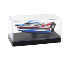 Lean Toys Radijo bangomis valdomas mėlynas-sidabrinis kateris 14 cm