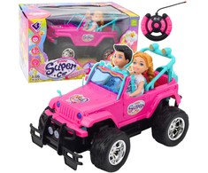 Lean Toys Nuotoliniu būdu valdomas automobilis rožinis 1:16