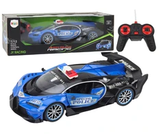Lean Toys Nuotolinio Valdymo Policijos Automobilis 1:12 Mėlynas