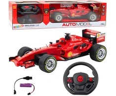 Lean Toys Nuotoliniu būdu valdomas lenktyninis automobilis 1:12 su šviesomis ir garsais