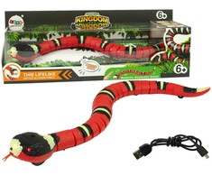 Lean Toys Radijo bangomis gyvatė Animal Kingdom, raudona
