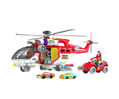 Lean Toys Multifunkcinis gelbėjimo sraigtasparnis su priedais