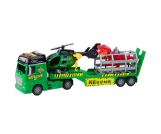 Lean Toys Gyvūnų Gelbėjimo Rinkinys su Dinozauru ir Sraigtasparniu
