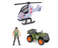 Lean Toys Research Base Dinosaur Park Gate Helicopter Quad Figures Explorer