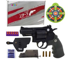 Lean Toys Žaislinis ZP-5 revolveris su taikiniu ir dėklu