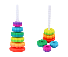 Dėlionė Lean Toys Sukamoji piramidės formos rūšiuoklė 36cm