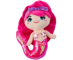 Lean Toys Pliušinis žaislas - undinėlė su blizgančia uodega, 28 cm