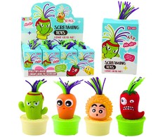 Lean Toys Interaktyvios figūrėlės Screaming Vegetables su spalvingais plaukais