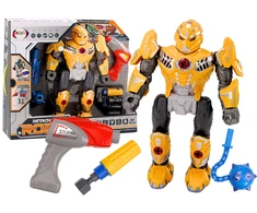 Lean Toys Geltonas robotas su gręžimo funkcija ir šviesos bei garso efektais