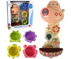 Lean Toys Vonios žaislų rinkinys Laivas su kriokliu