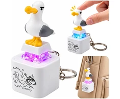 Lean Toys Seagull LED Light-Up Keychain with Sound – For Keys, Backpacks, and Bags