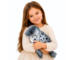 Lean Toys Pliušinis ruonis, pilkas, 50 × 30 × 25 cm
