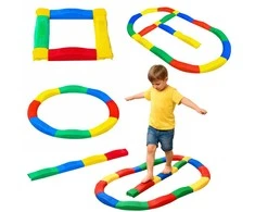 Lean Toys Jutiminis Balansas Sujungiamų Takelių Rinkinys 16 Dėžių + 4 Jungtys