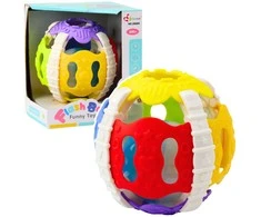 Lean Toys Sensorinis kamuolys kūdikiams su švieselėmis ir garsais, 10 cm