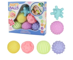 Lean Toys Sensoriniai kamuoliukai kūdikiams 6vnt