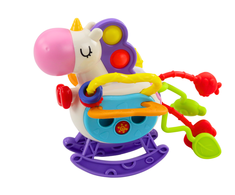 Lean Toys Sensorinis žaislas vaikams - guminis arkliukas su barškučiu