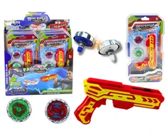 Lean Toys Raudonas šautuvas su dviem metaliniais diskais ir šviesos efektais
