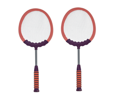 Lean Toys Badmintono rinkinys: 2 raketės ir 2 plunksnos (rožinės spalvos)