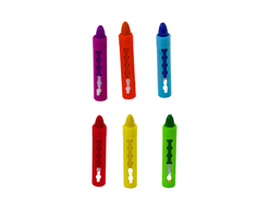 Lean Toys 6 Spalvotų Veido Dažymo Kreidelių Rinkinys