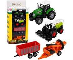 Lean Toys Žemės ūkio technikos rinkinys 1:68 4 vnt.