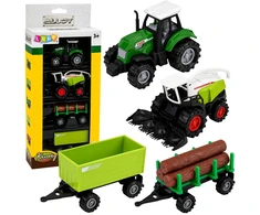 Lean Toys Žemės ūkio technikos rinkinys 1:68 4 vnt.