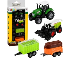 Lean Toys Žemės ūkio technikos rinkinys 1:68 4 vnt.