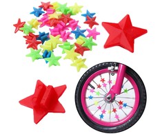 Lean Toys Spalvoti žvaigždučių formos stipinų karoliukai 2 cm 35 vnt.