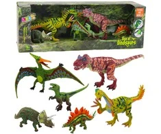 Lean Toys Dinozaurų Figūrėlių Rinkinys su Judančiomis Dalimis, 6 vnt.