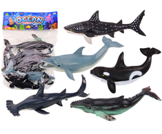 Lean Toys Didžiausių jūrų gyvūnų figūrėlių rinkinys, 6 vnt.