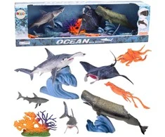 Lean Toys JŪROS GYVŪNŲ FIGŪRĖLIŲ RINKINYS SU JUDANČIOMIS DALIMIS