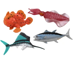 Lean Toys Jūros gyvūnų figūrėlių rinkinys (4 vnt.)