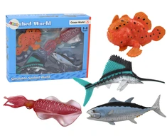 Lean Toys Jūros gyvūnų figūrėlių rinkinys (4 vnt.)
