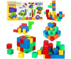 Lean Toys Magnetiniai edukaciniai blokai, 32 vnt.