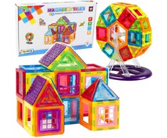 Lean Toys Magnetiniai blokeliai, 70 vnt., edukacinis rinkinys