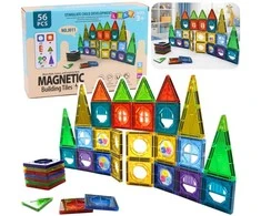 Lean Toys Magnetiniai blokai 56 vnt.