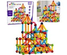 Lean Toys Magnetinis konstruktorių rinkinys 166 vnt.