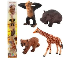 Lean Toys Realistiškos laukinių gyvūnų figūrėlės 6-9 cm, 4 vnt.