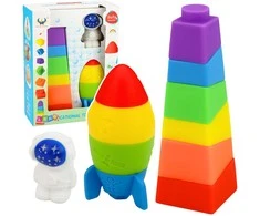 Lean Toys Guminės kaladėlės spalvotos 11 vnt.