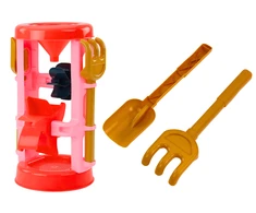 Lean Toys Vaikų smėlio žaislų rinkinys su malūnėliu ir formelėmis