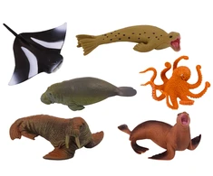Lean Toys Jūros gyvūnų figūrėlių rinkinys 6 vnt