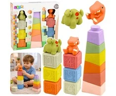 Lean Toys Sensorinės kaladėlės 14 vnt.