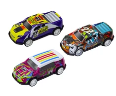 Lean Toys 25 dalių automobilių ir kelio ženklų rinkinys lagamine