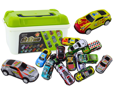 Lean Toys Automobilių rinkinys lagamine, 30 vnt.