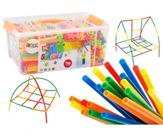 Lean Toys 3D Konstrukcijų Šiaudelių Rinkinys, 800 vnt