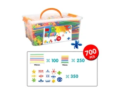 Lean Toys 3D Konstrukcijų Šiaudelių Rinkinys, 800 vnt