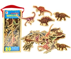 Lean Toys Medinių Gyvūnų Magnetų Rinkinys, 20 vnt.