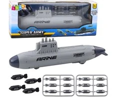 Lean Toys Povandeninis laivas su torpedų mechanizmu, 28 cm