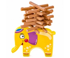 Lean Toys Balansavimo žaidimas su dramblio formos pagrindu, 61 vnt.